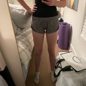 Lululemon Heather Grey Hotty Hot Shorts